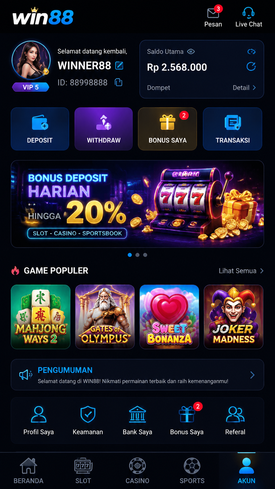 Screenshot 3 win88